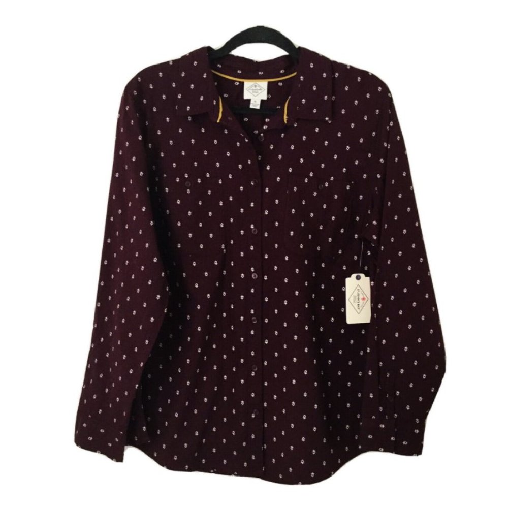 ⛔️SOLD OUT⛔️ SJB Burgundy Boho Button-Down Shirt - Picture 2 of 15